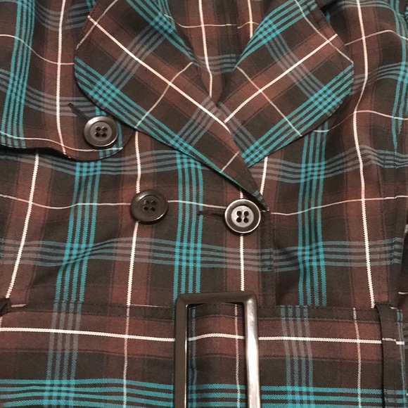 Speak To Me Plaid Lightweight Jacket Size Small - Picture 9 of 12